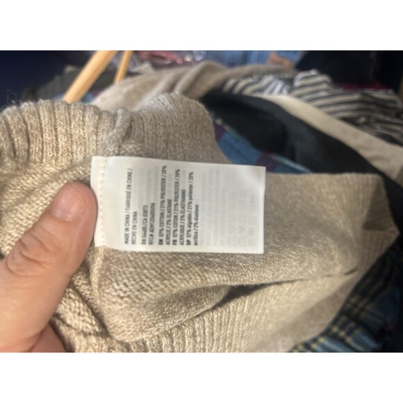 American Eagle Cozy Beige Oversized Cowl Neck Sweater Womens Small Cotton blend - Picture 7 of 8